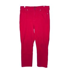 J.Crew Vintage Slim Straight Pink Corduroy High Rise Pants Women's 32 Barbiecore